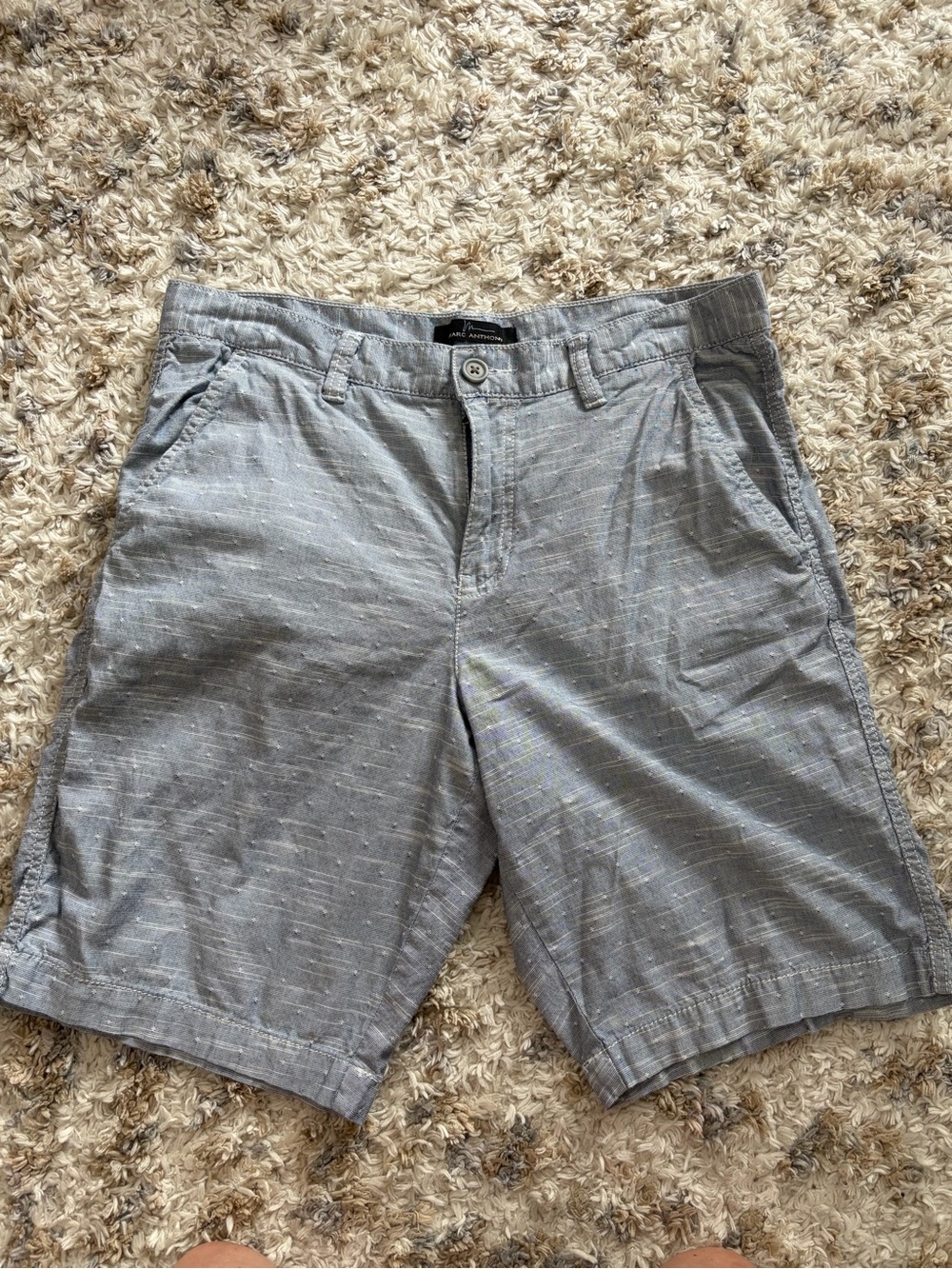 Marc Anthony Light Gray Flat Front Men's Shorts